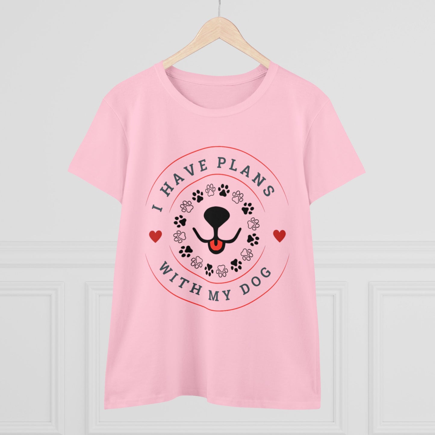 I Have Plans With My Dog Women's Midweight Cotton Tee